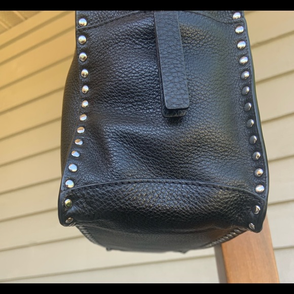 Michael Kors Astor medium studded pebbled leather double chain handle bag NWOT - Picture 11 of 15